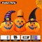 GOOSH 6.5 FT Halloween Inflatables Pumpkin Combo with Wizard hat Blow Up Yard Decoration with LED Lights Built-in